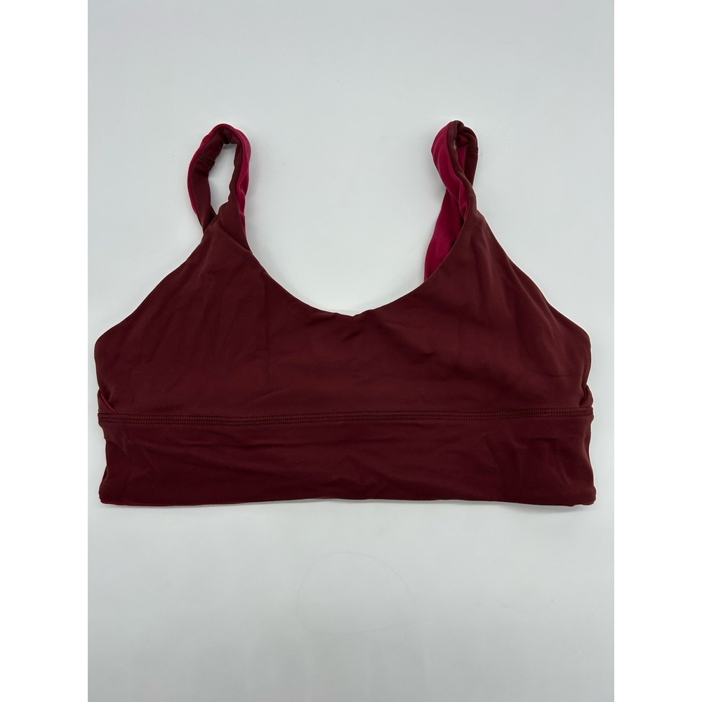 Lululemon Align Reversible Sports Bra Red Women's‎ Size 12 A/B Cup Light Support - Picture 6 of 8
